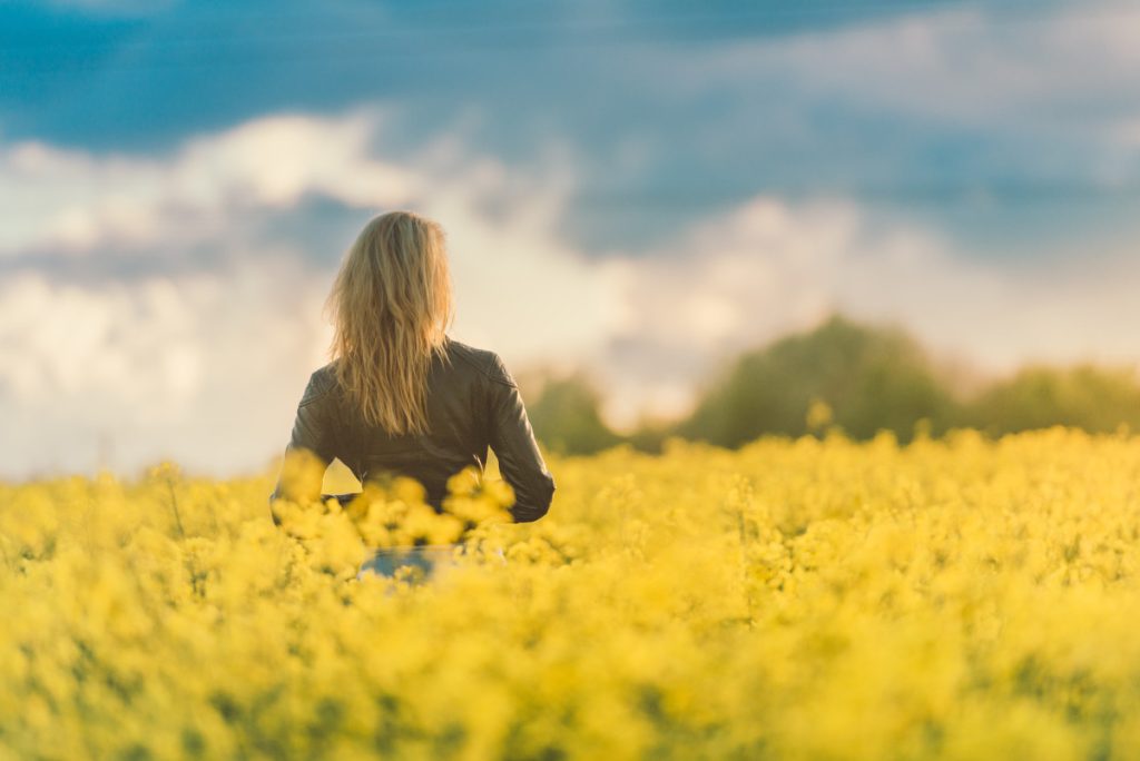 Woman looking forward