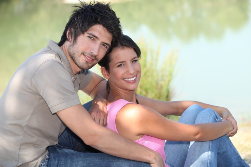 couple by lake