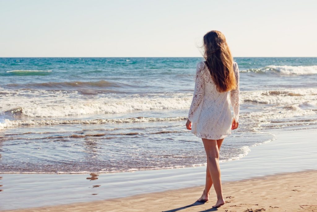 young woman on the beach