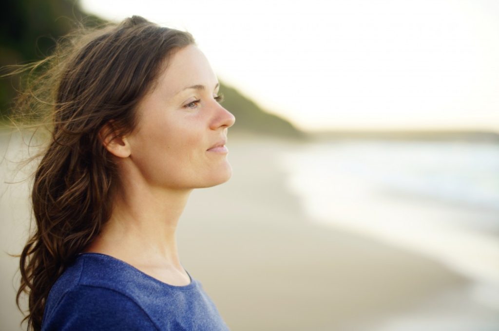 Woman looking forward