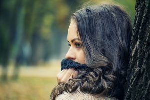 girl looking away