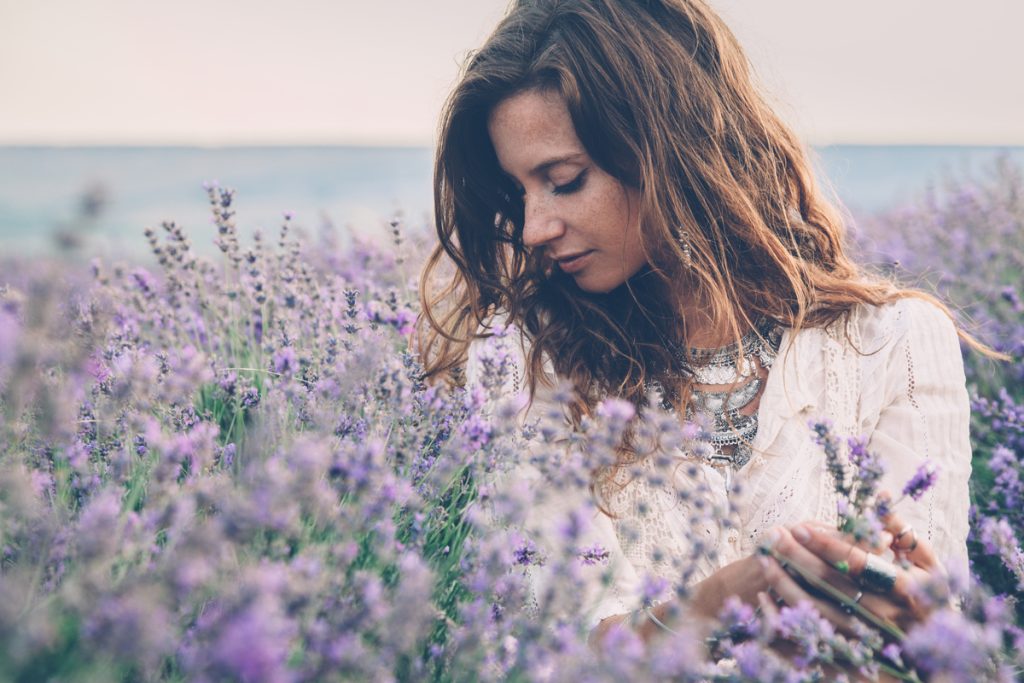 woman lavendel