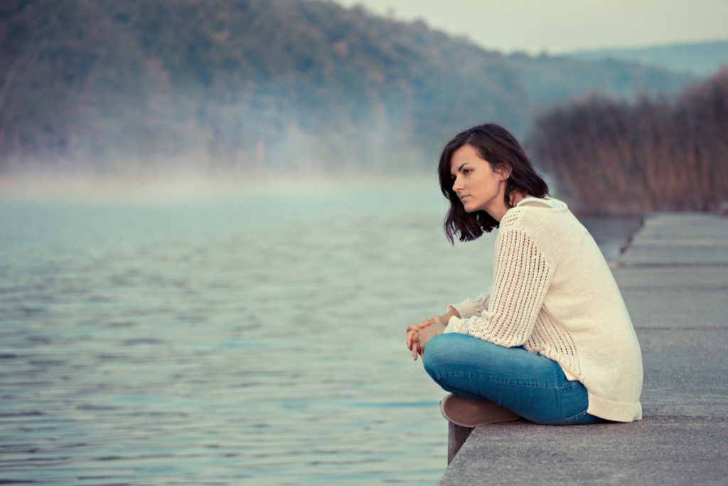 Woman at the lake