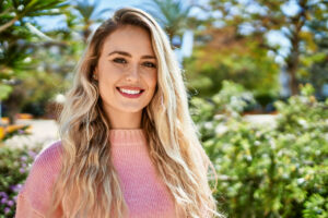 woman smiling