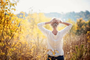 Woman embrace the sun